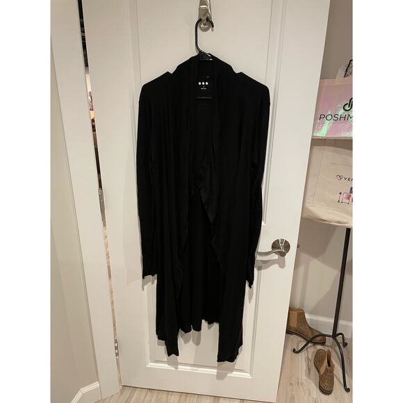 Three dots long black cardigan size medium - Picture 2 of 6
